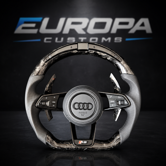 Audi R8 LED Forged Carbon Leather Steering Wheel