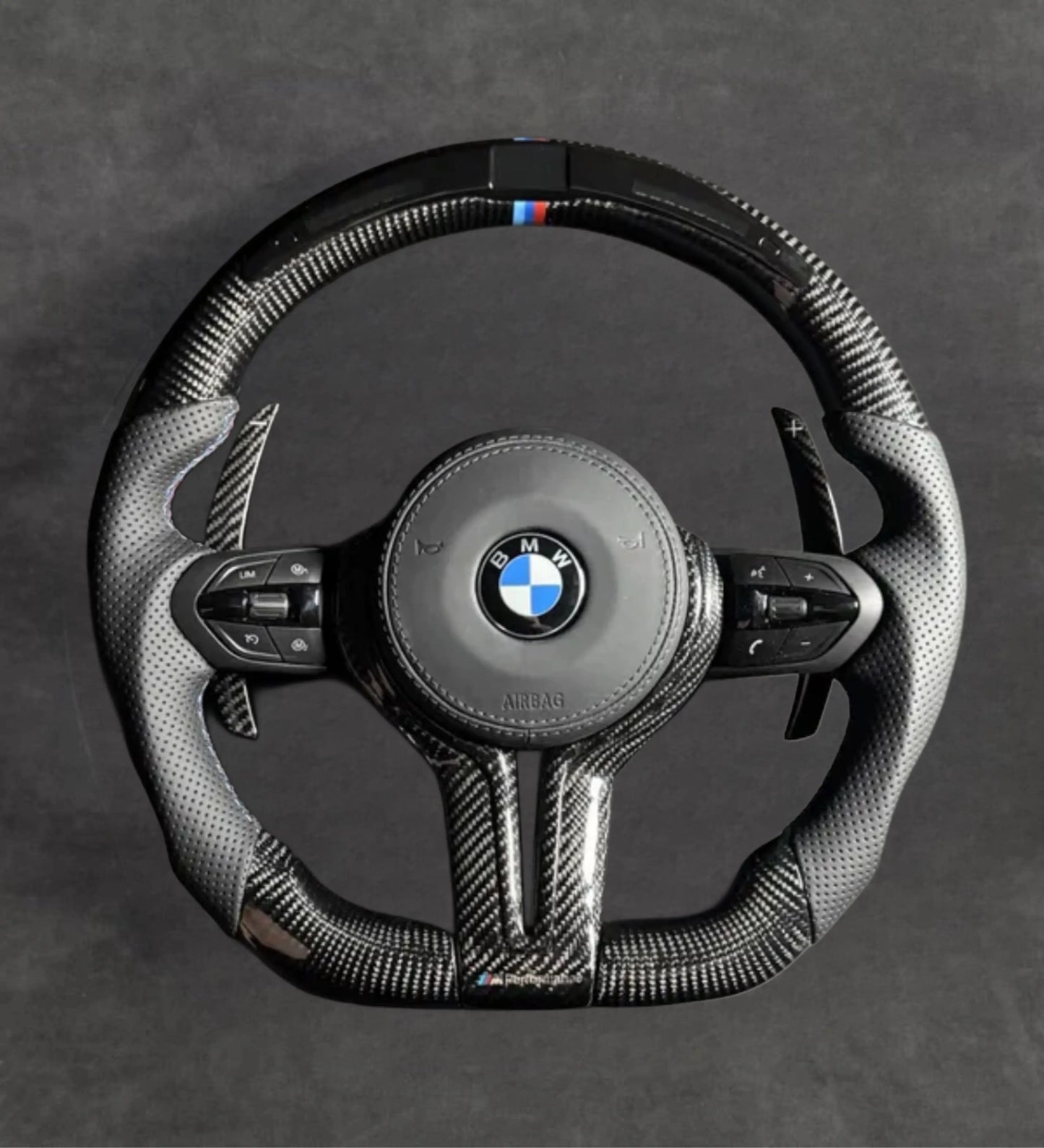 BMW carbon fiber steering wheel by Europa Customs