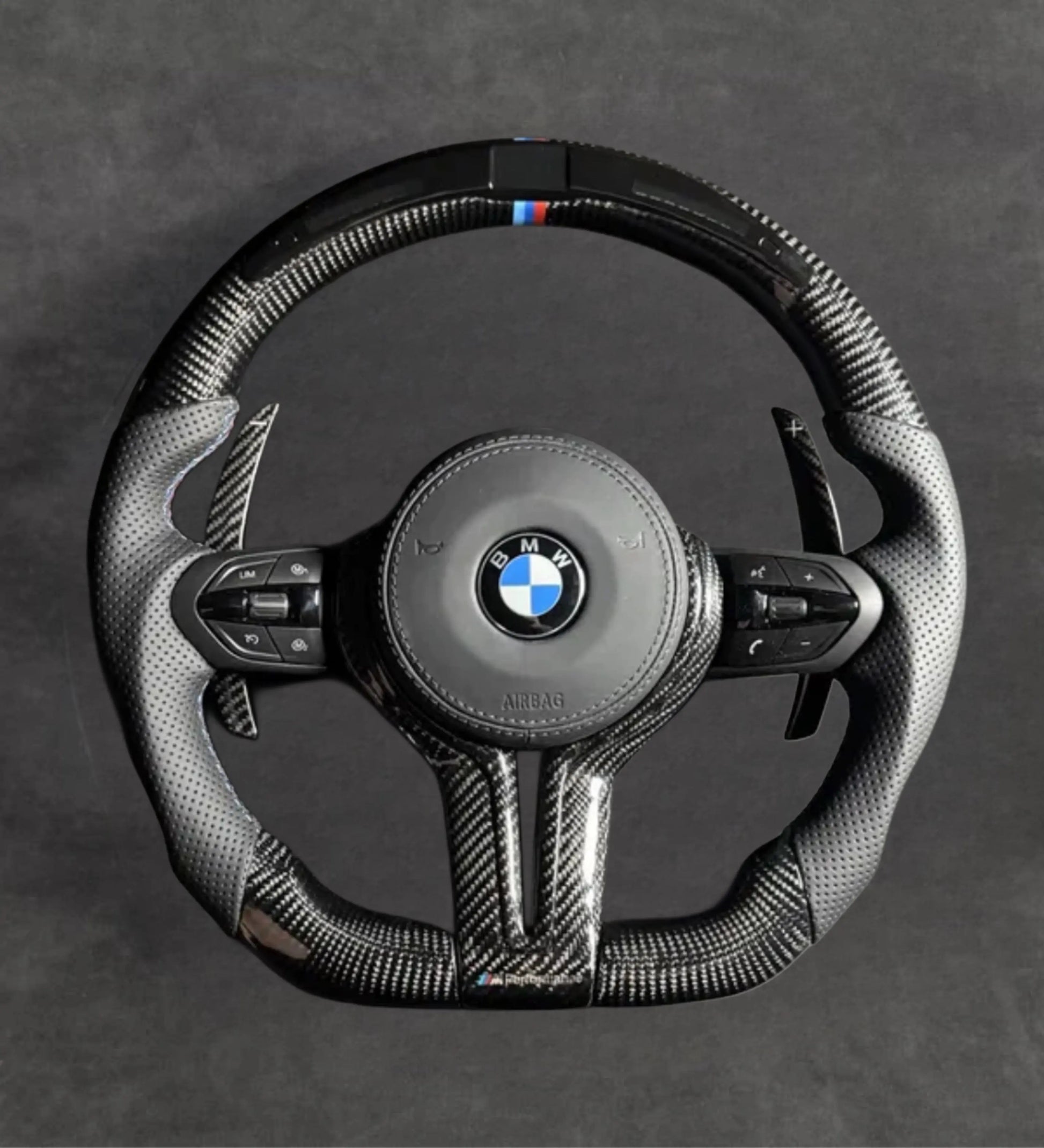 BMW carbon fiber steering wheel by Europa Customs