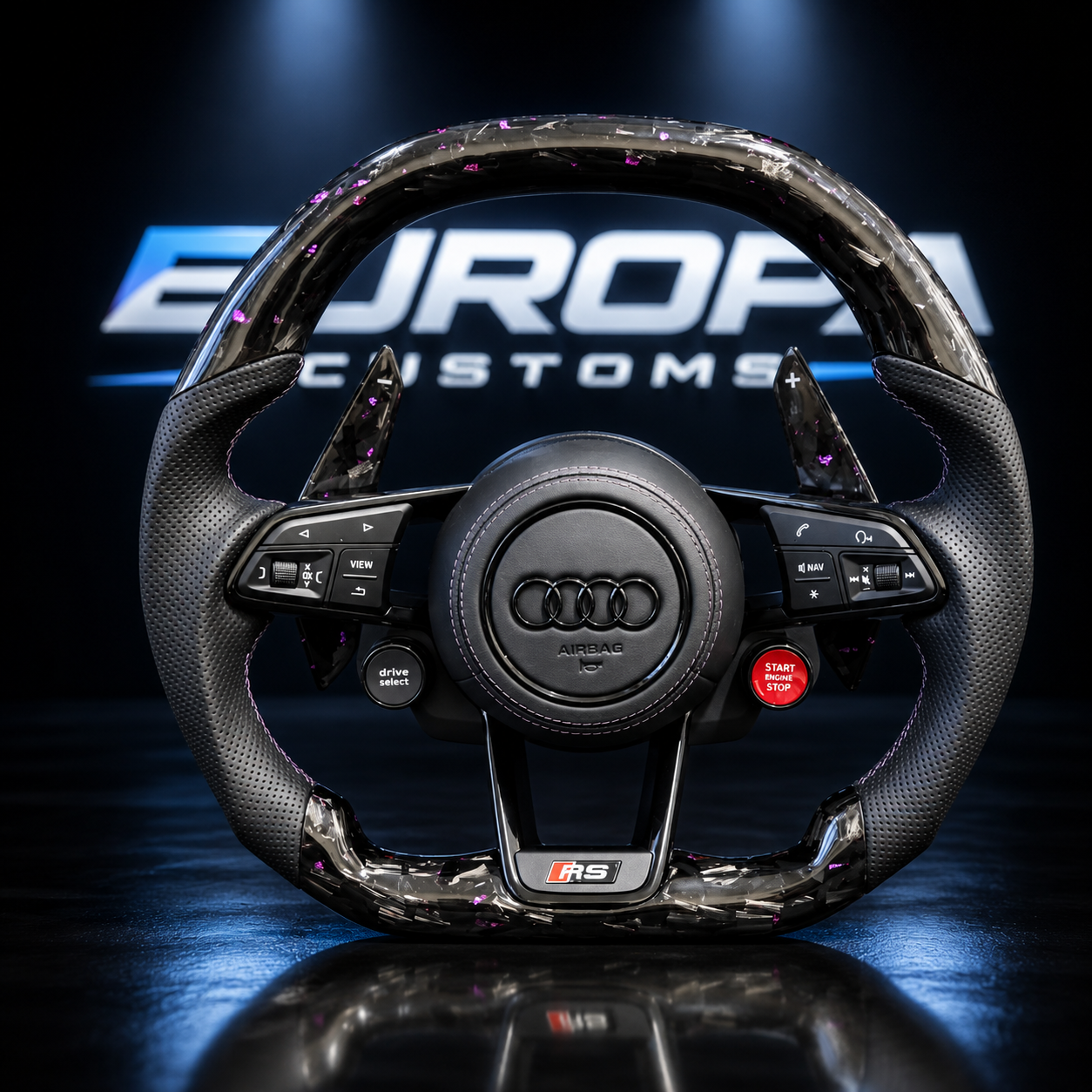 Audi R8 Forged Carbon Leather Steering Wheel
