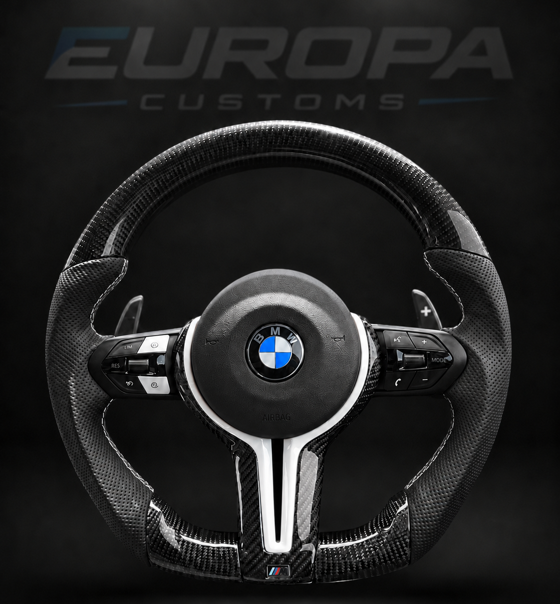 Carbon Fiber Steering Wheel E& F-Series EUROPA CUSTOMS