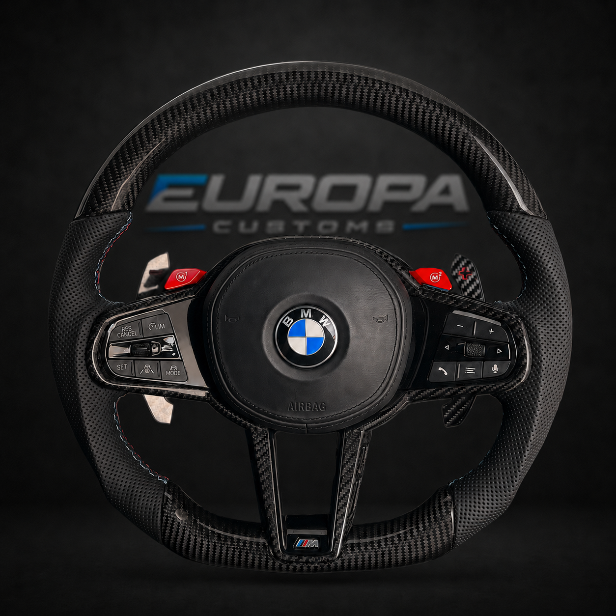 Carbon Fiber Steering Wheel Leather G-Series F91/F92/F93/F95/F96/F90 LCI/F87 LCI EUROPA CUSTOMS