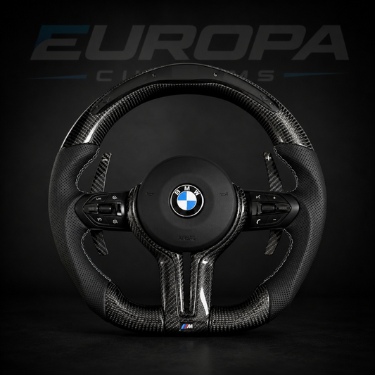 M-Performance LED Carbon Fiber Steering Wheel Leather E& F-Series EUROPA CUSTOMS