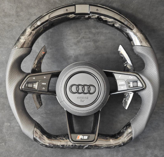 Audi carbon fiber steering wheel by Europa Customs