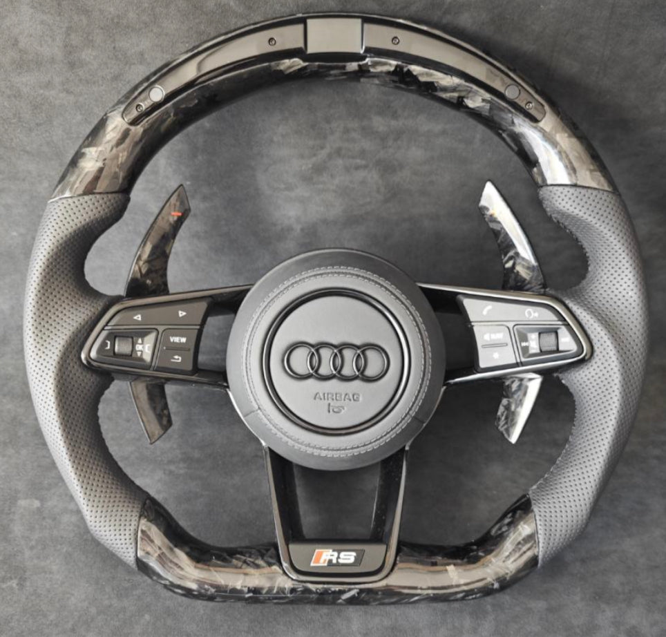 Audi carbon fiber steering wheel by Europa Customs