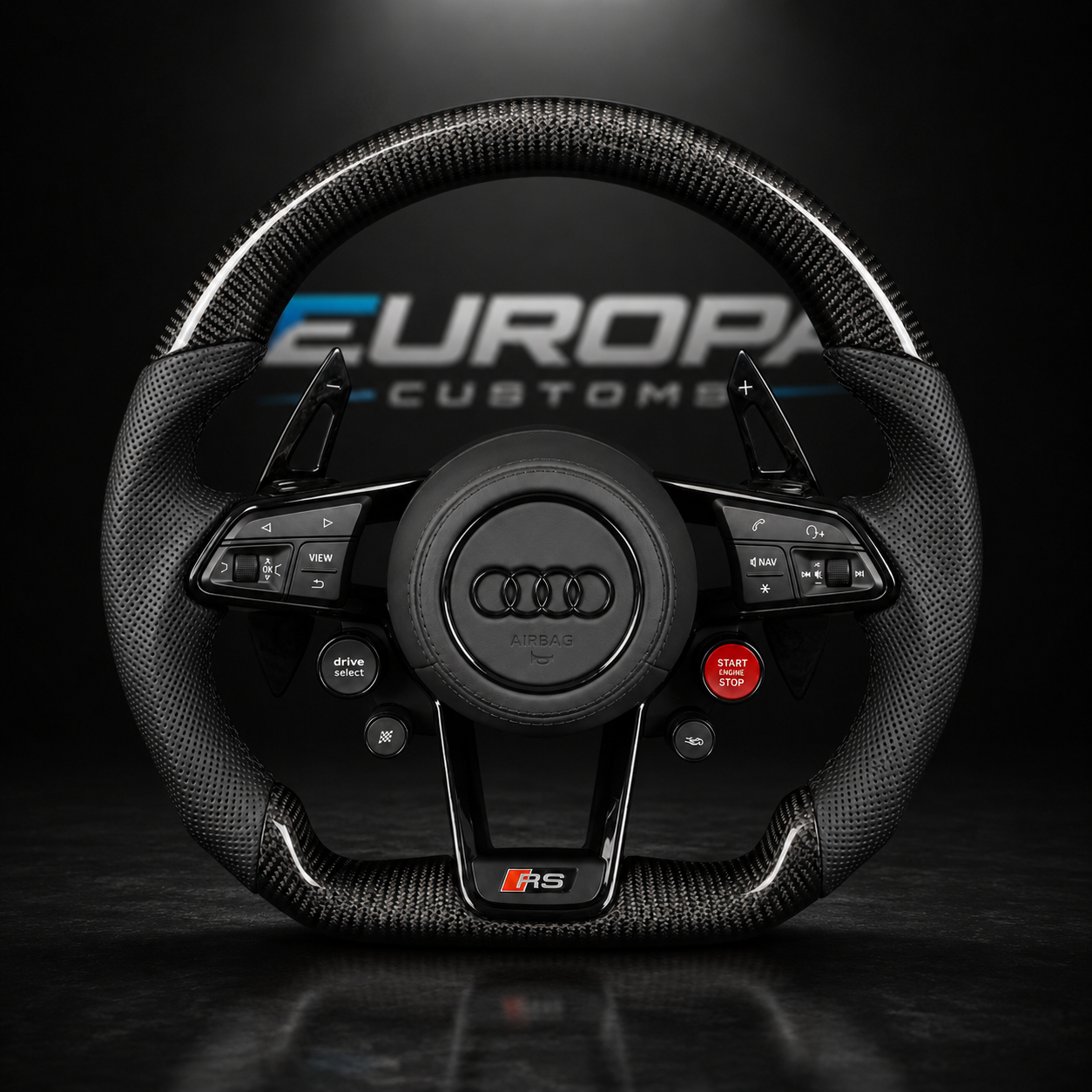 Audi R8 Carbon Fiber Leather Steering Wheel