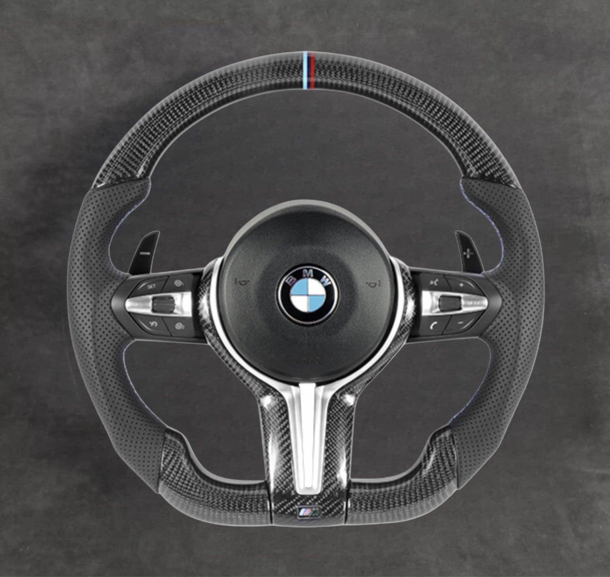 BMW carbon fiber steering wheel by Europa Customs