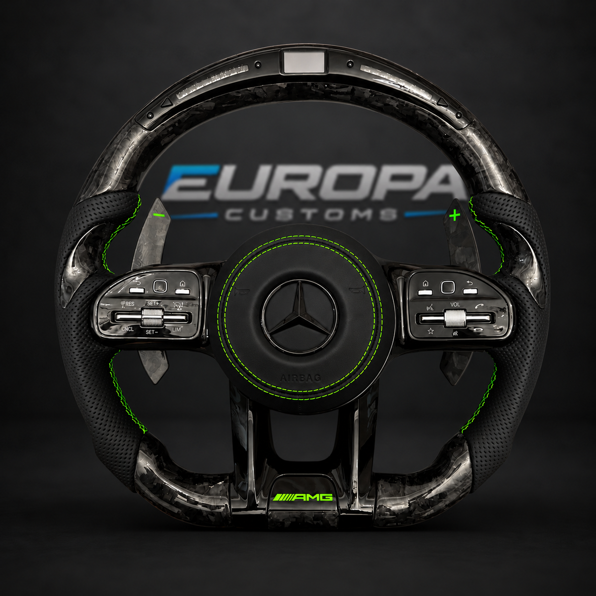 LED Forged Carbon AMG Performance Steering Wheel