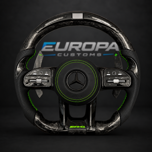 LED Forged Carbon AMG Performance Steering Wheel