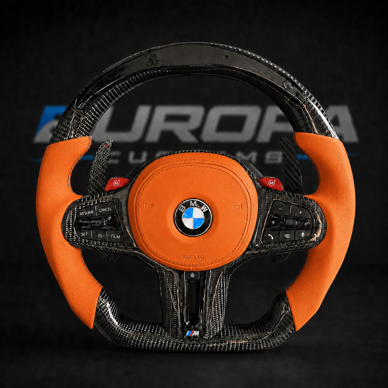 LED Carbon Fiber Steering Wheel G-Series F91/ F92/ F93/F95/F96/F90 LCI/F87 LCI EUROPA CUSTOMS