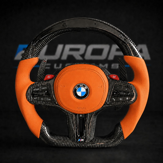 LED Carbon Fiber Steering Wheel G-Series F91/ F92/ F93/F95/F96/F90 LCI/F87 LCI EUROPA CUSTOMS