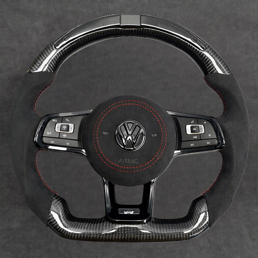 VW carbon fiber steering wheel by Europa Customs