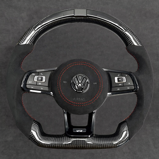 VW carbon fiber steering wheel by Europa Customs