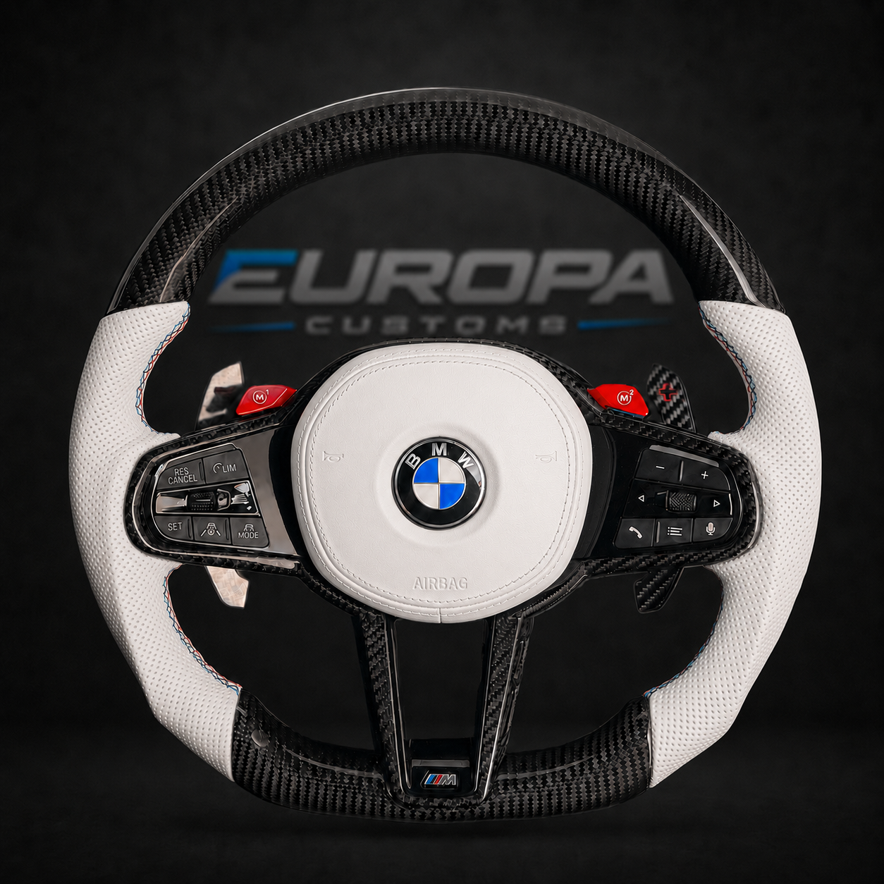 Carbon Fiber Steering Wheel Leather G-Series F91/F92/F93/F95/F96/F90 LCI/F87 LCI EUROPA CUSTOMS