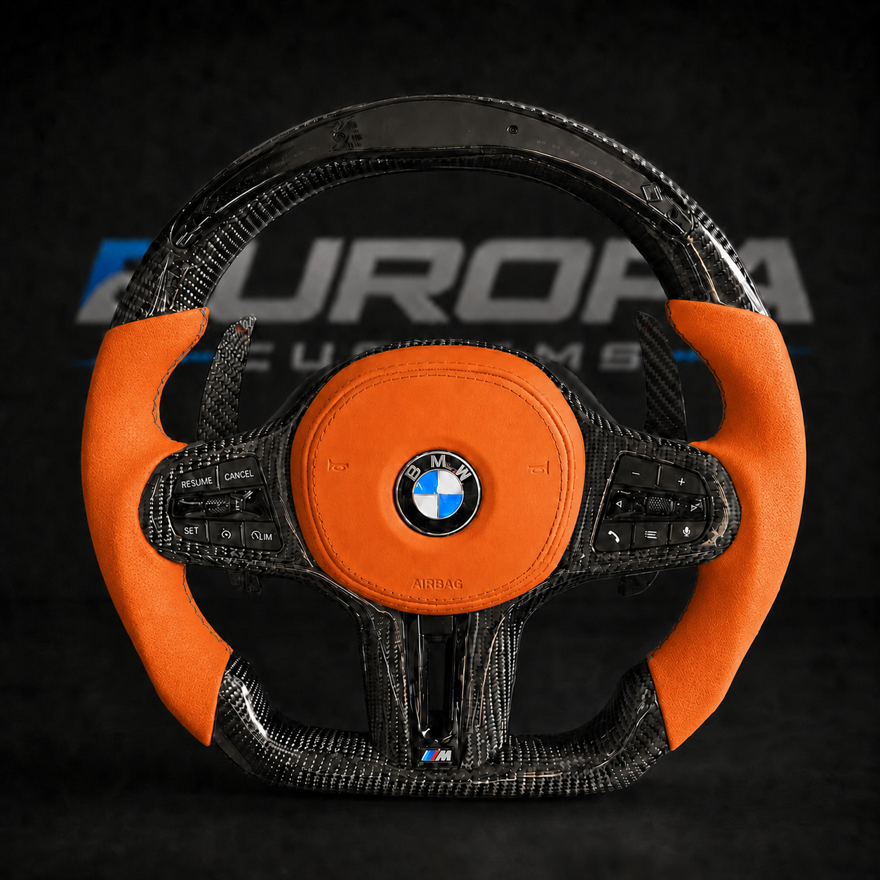 LED Carbon Fiber Steering Wheel M-Performance ULTIMATE CARBON Edition G-Series F91/ F92/ F93/F95/F96/F90 LCI/F87 LCI EUROPA CUSTOMS