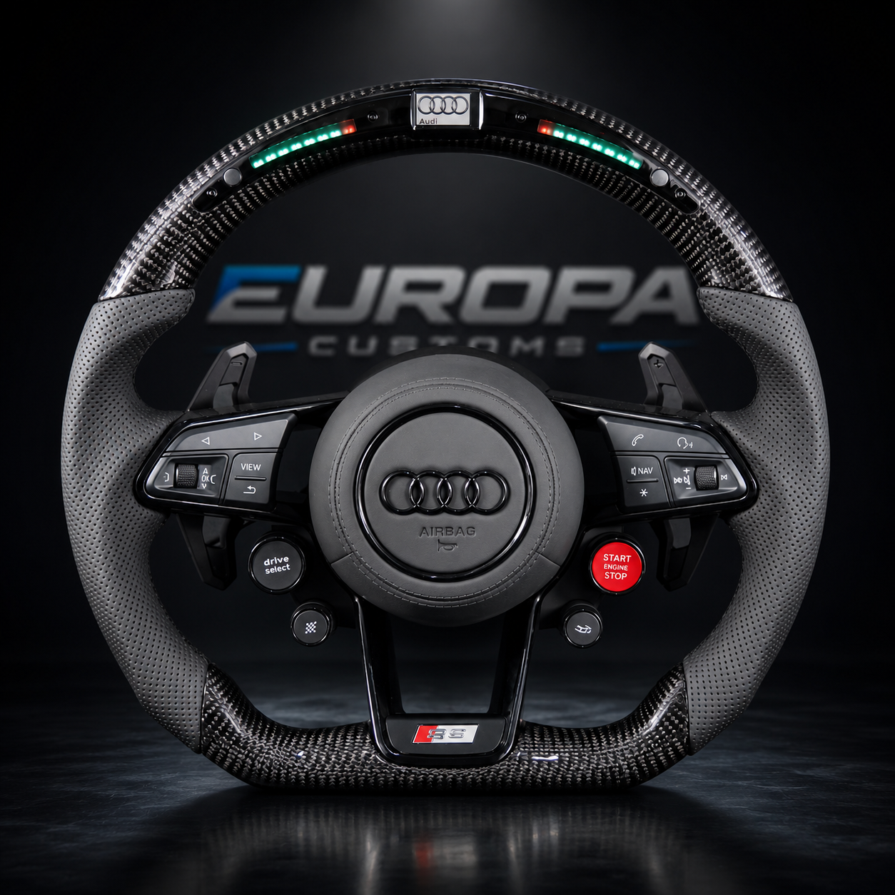Audi R8 LED Carbon Fiber Leather Steering Wheel