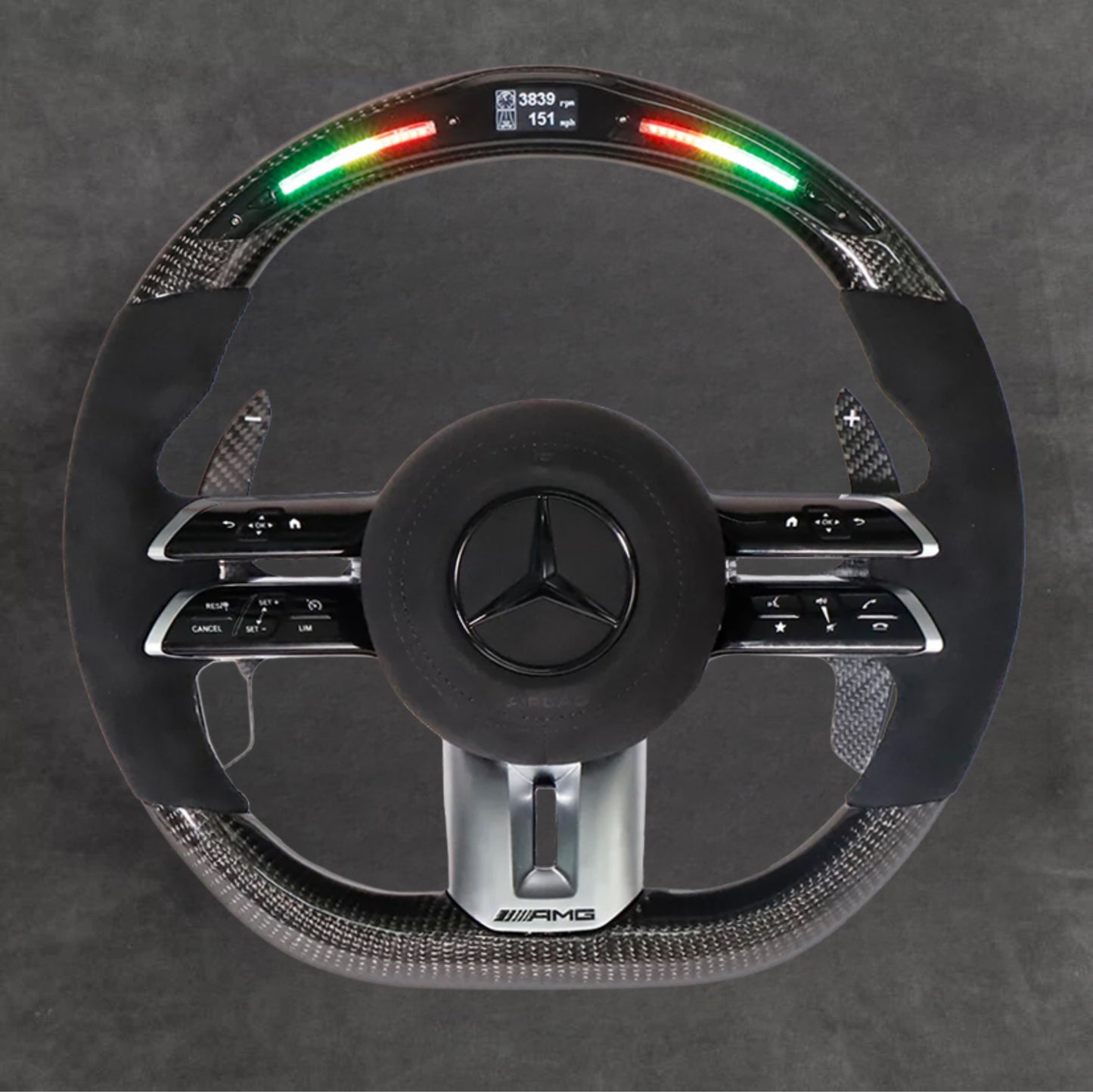 Mercedes carbon fiber steering wheel by Europa Customs