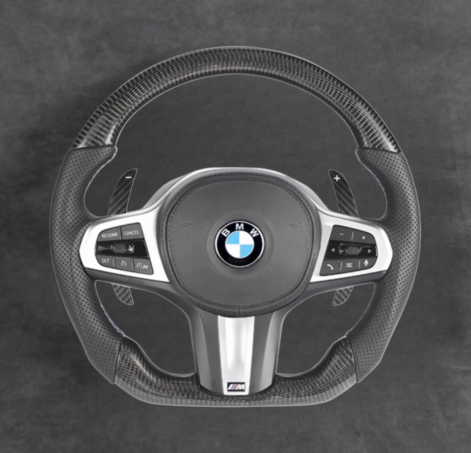 BMW carbon fiber steering wheel by Europa Customs