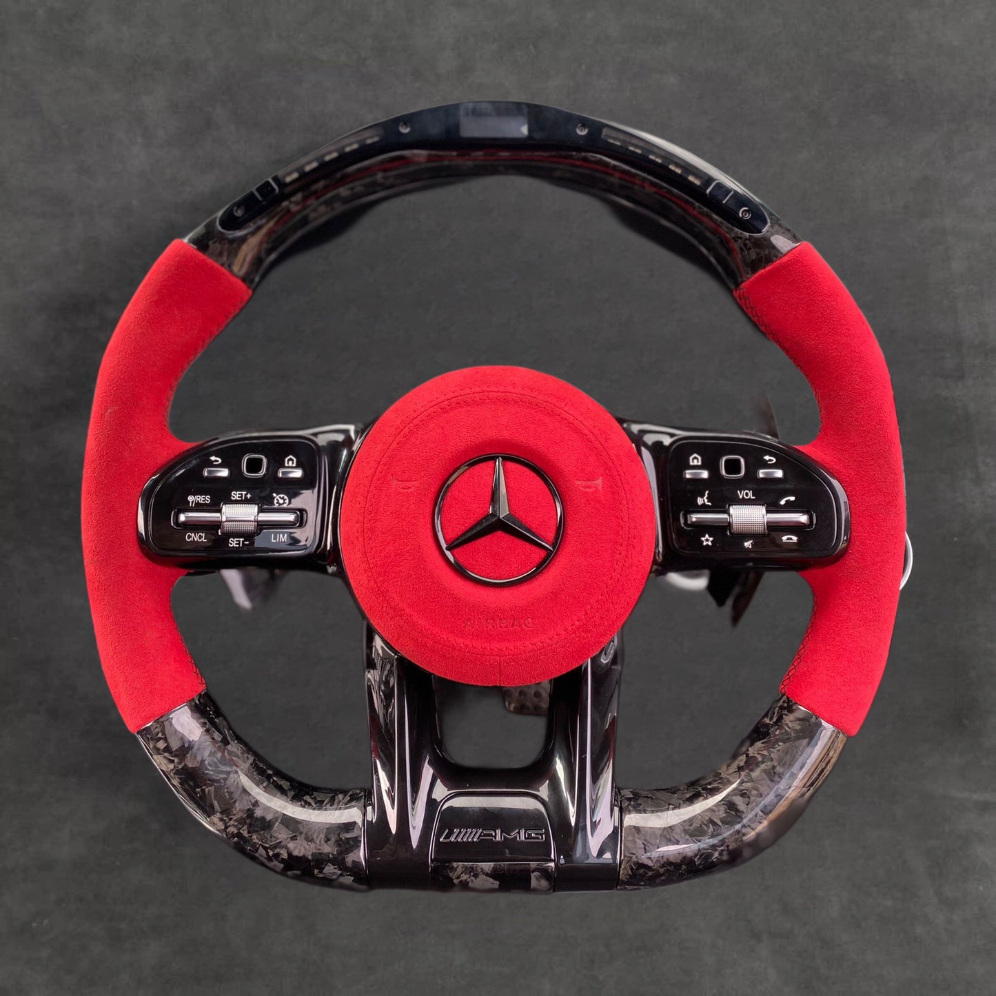 Mercedes carbon fiber steering wheel by Europa Customs