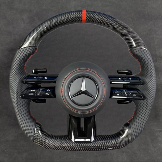 Mercedes carbon fiber steering wheel by Europa Customs