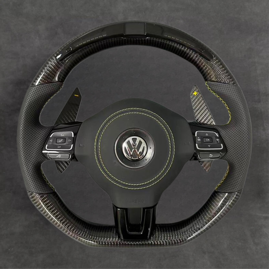 VW carbon fiber steering wheel by Europa Customs