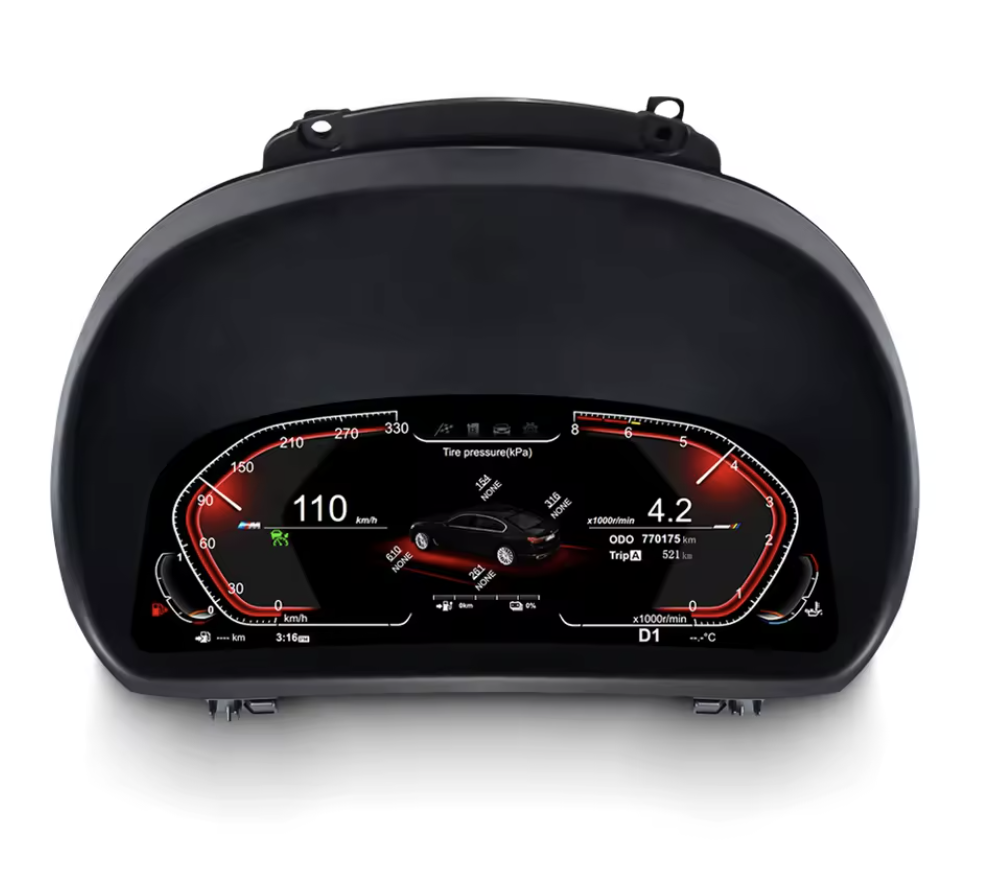 BMW digital instrument cluster by Europa Customs