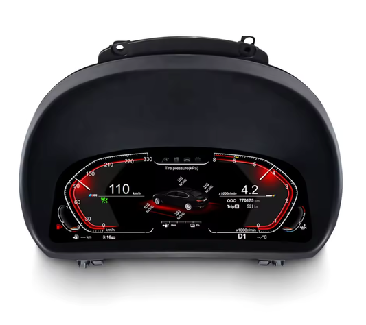 BMW digital instrument cluster by Europa Customs