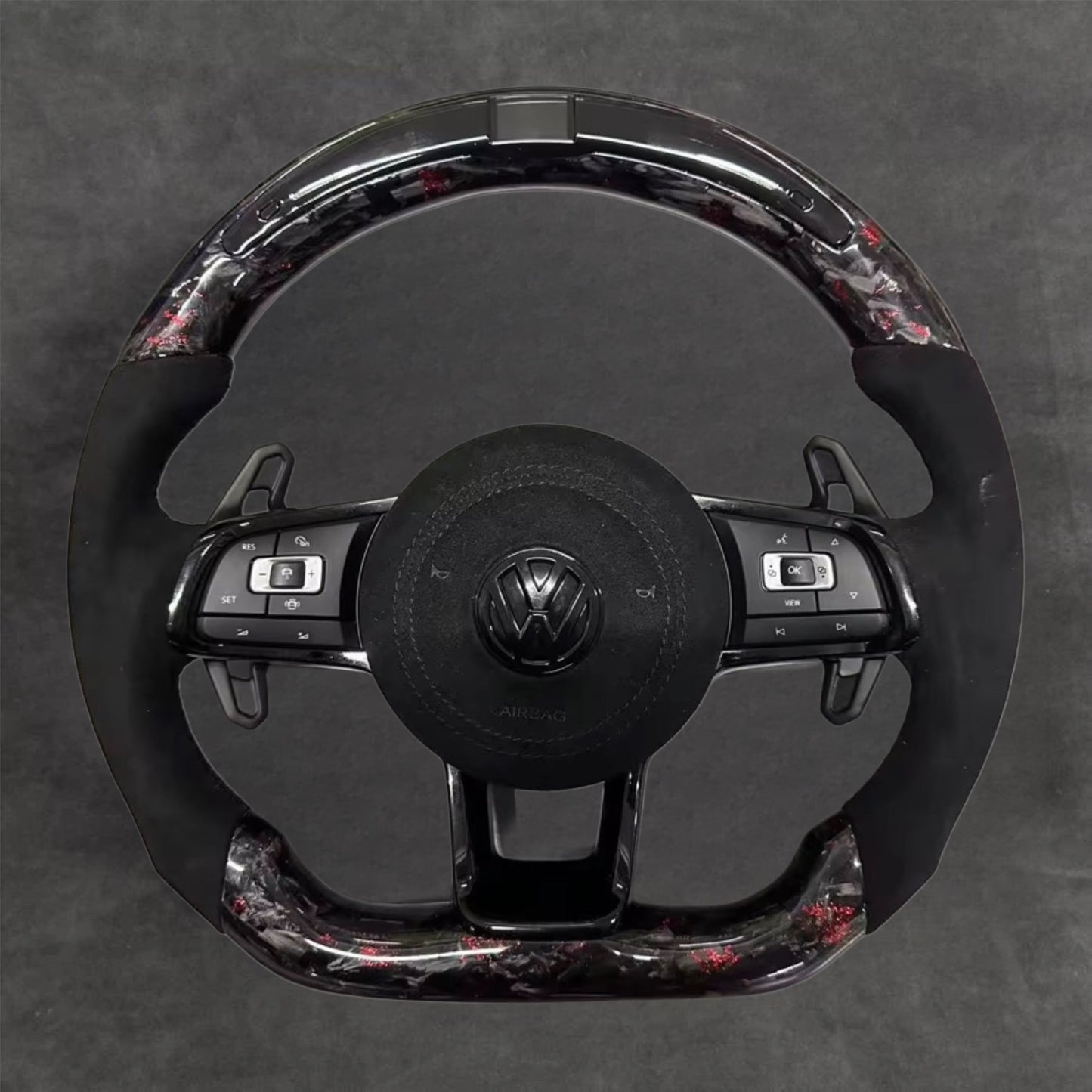VW carbon fiber steering wheel by Europa Customs