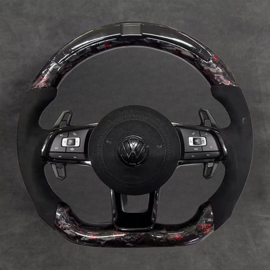 VW carbon fiber steering wheel by Europa Customs