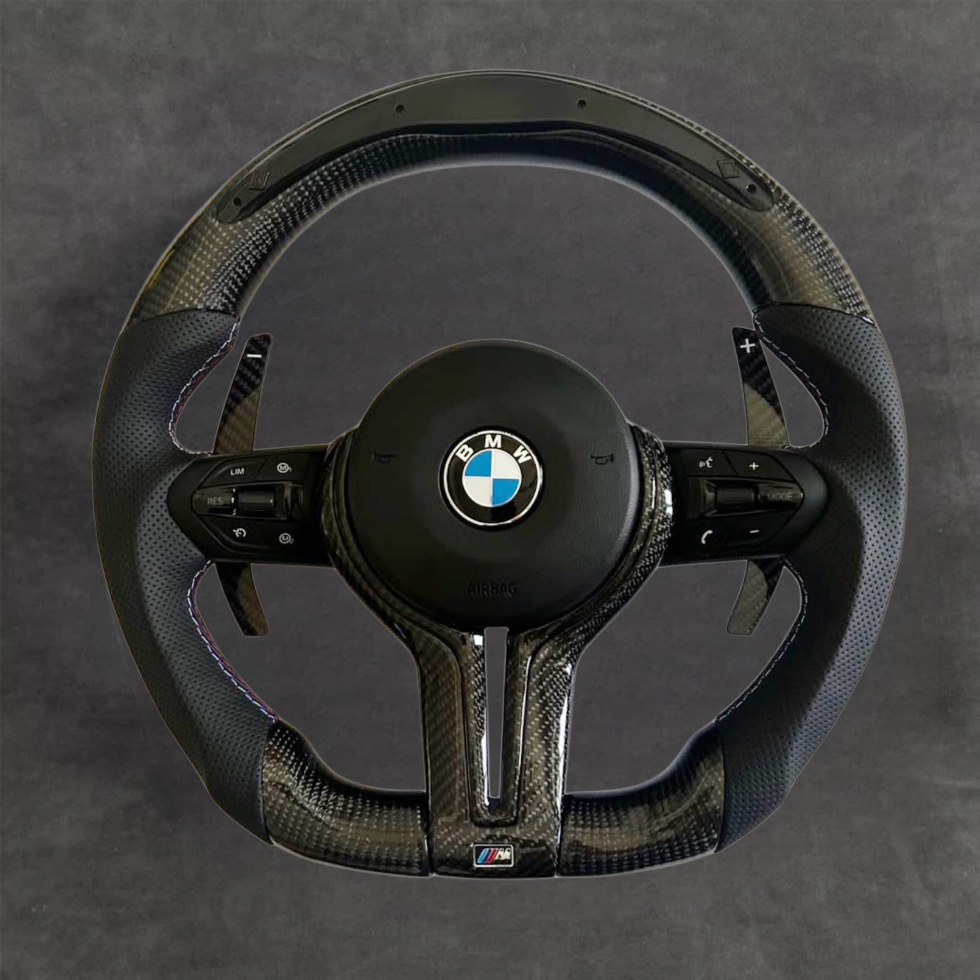 BMW carbon fiber steering wheel by Europa Customs
