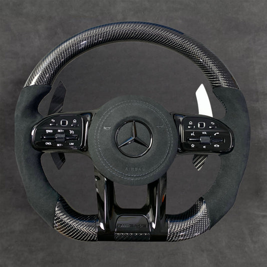Mercedes carbon fiber steering wheel by Europa Customs