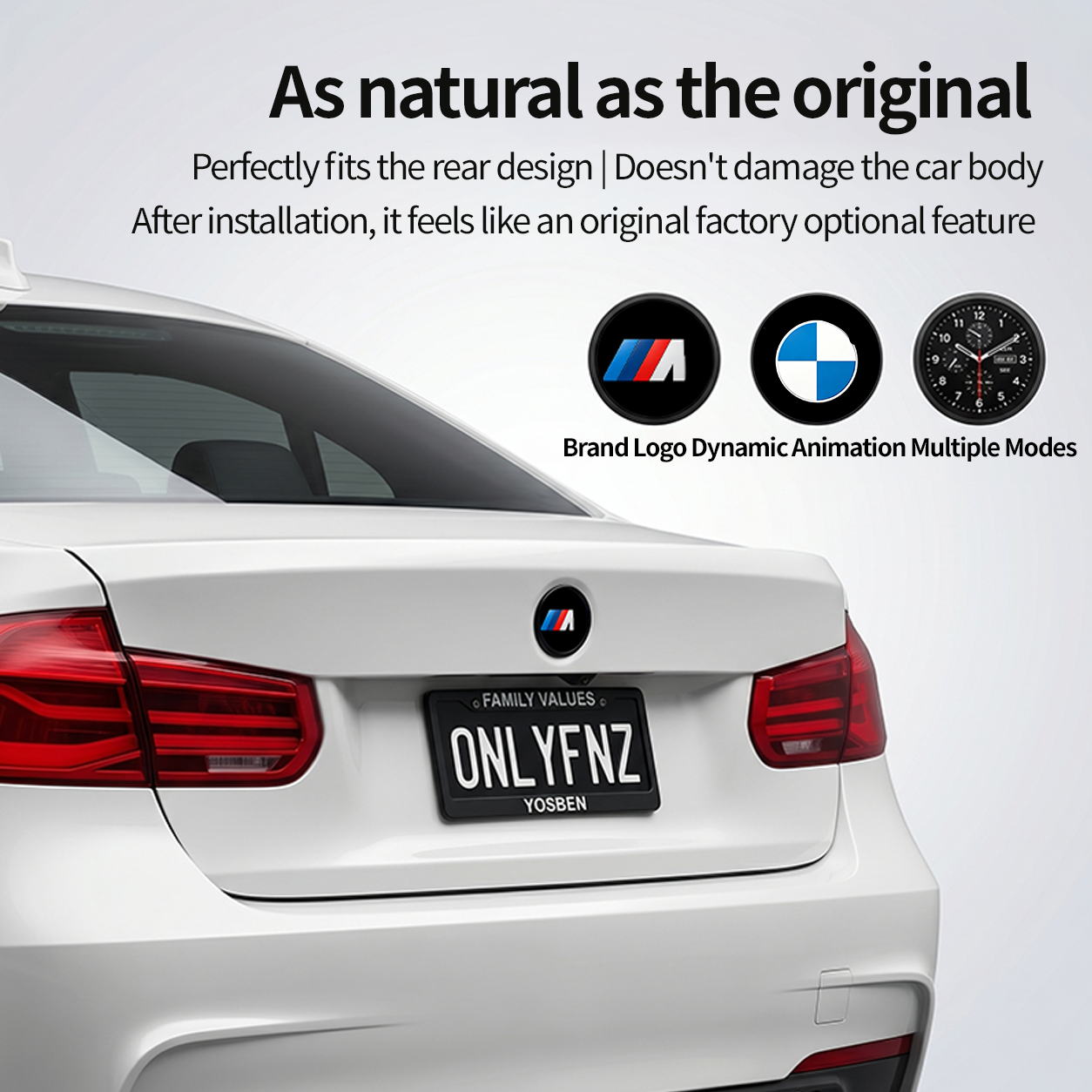 Smart Touch LED Emblem for BMW Anniversary Badge Logo