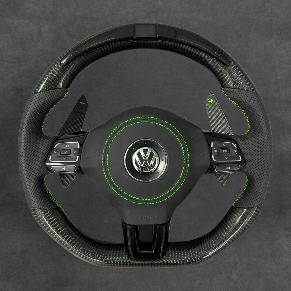 VW carbon fiber steering wheel by Europa Customs
