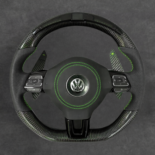 VW carbon fiber steering wheel by Europa Customs