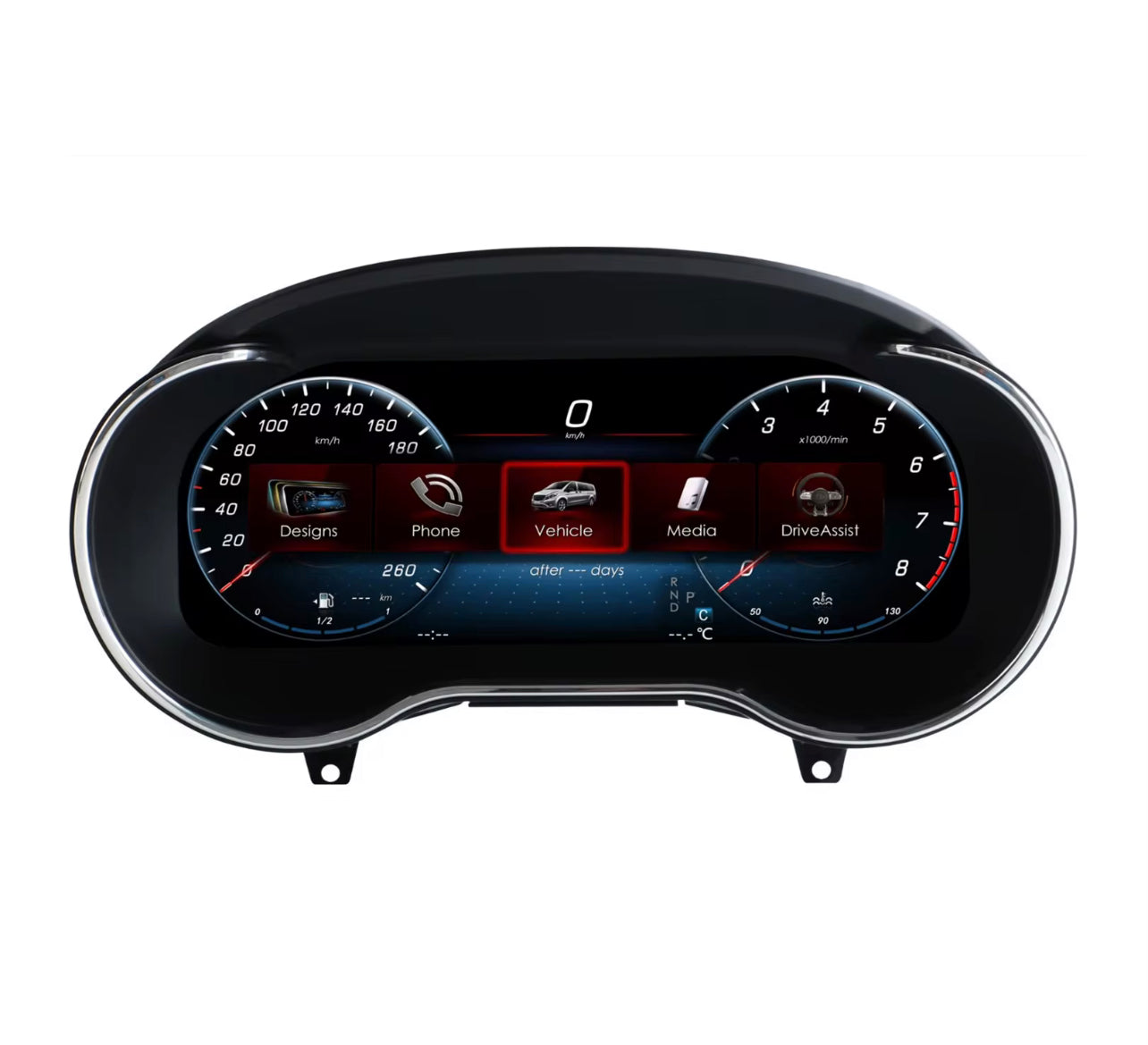 Mercedes digital instrument cluster by Europa Customs