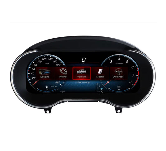 Mercedes digital instrument cluster by Europa Customs