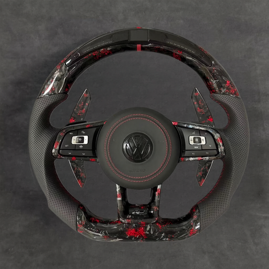 VW carbon fiber steering wheel by Europa Customs
