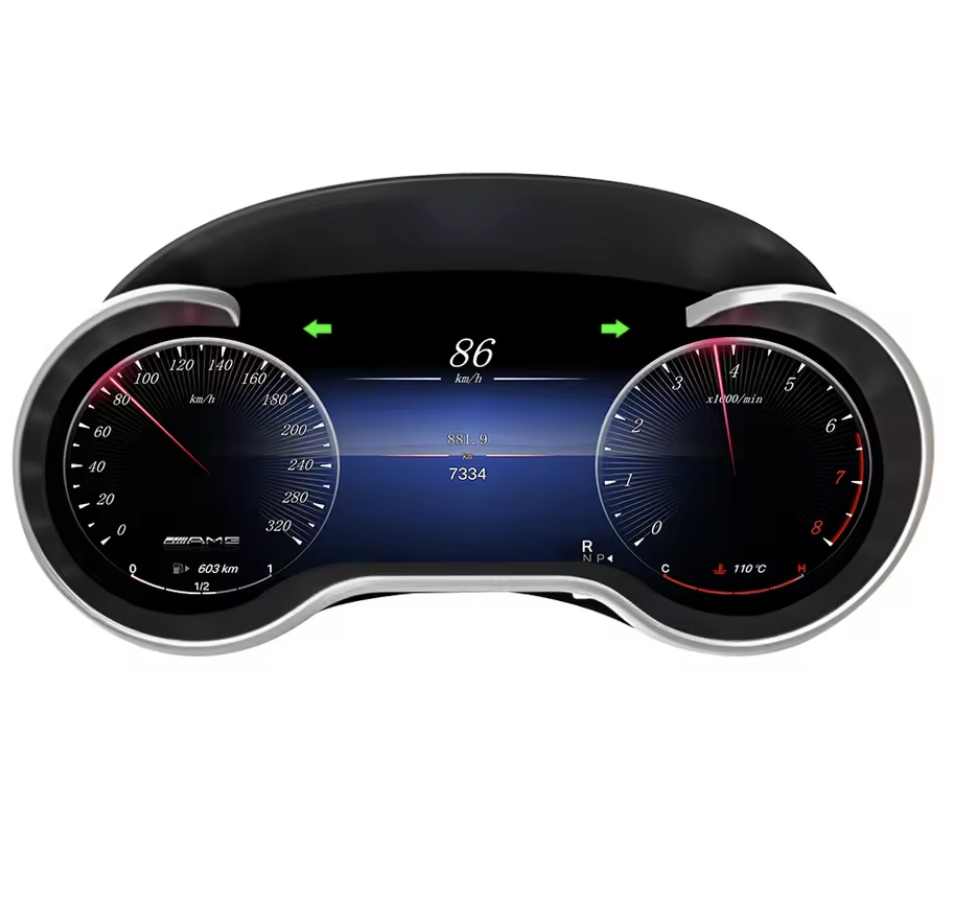 Mercedes digital instrument cluster by Europa Customs