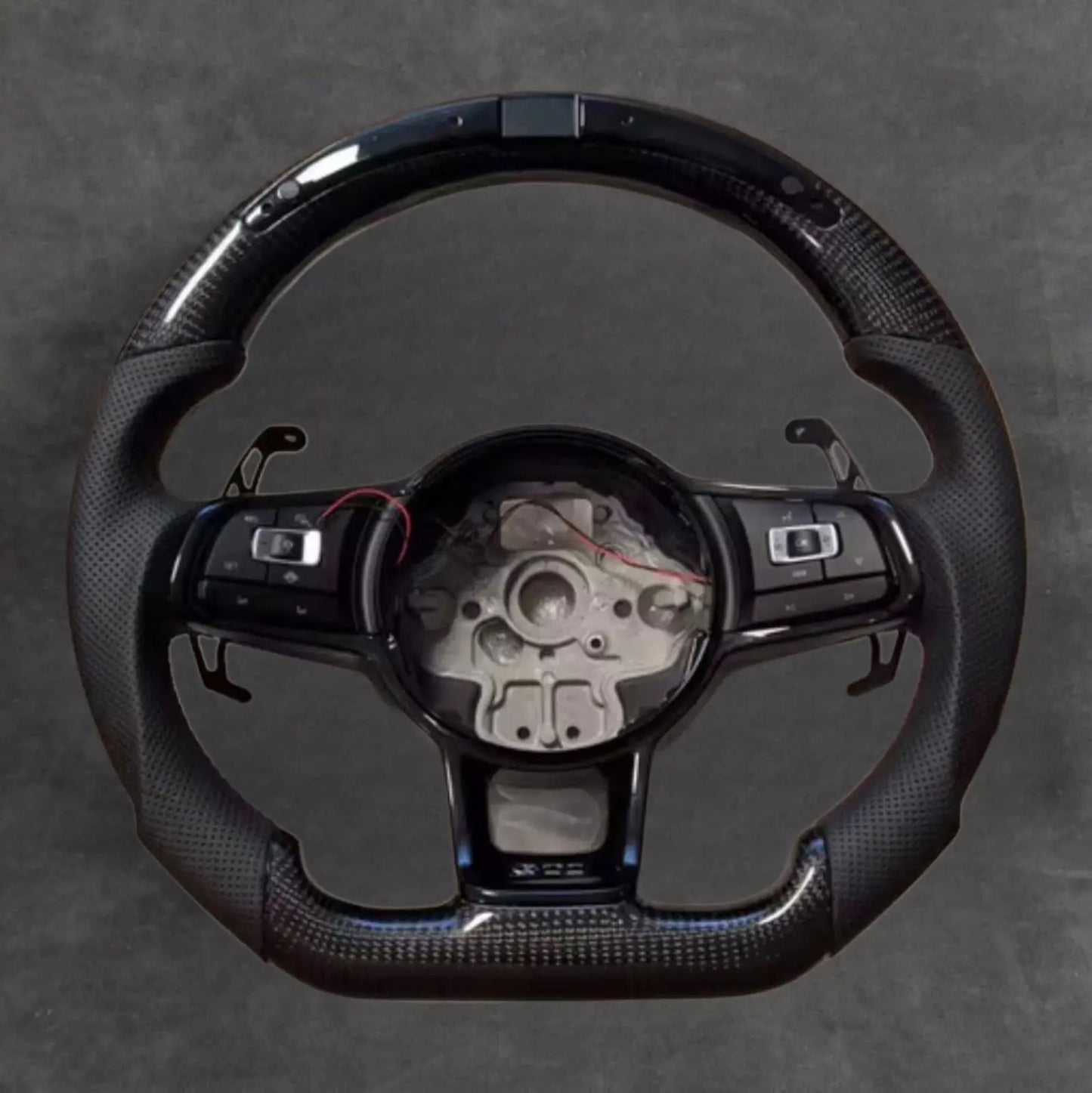 VW carbon fiber steering wheel by Europa Customs