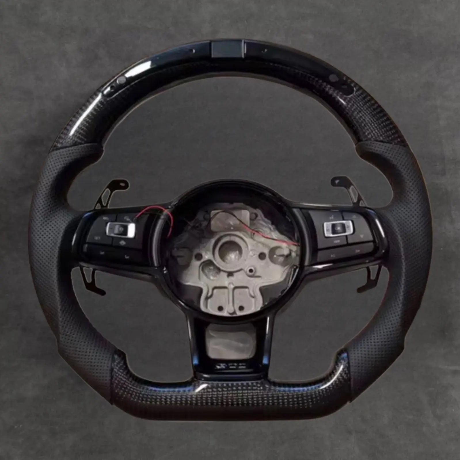 VW carbon fiber steering wheel by Europa Customs
