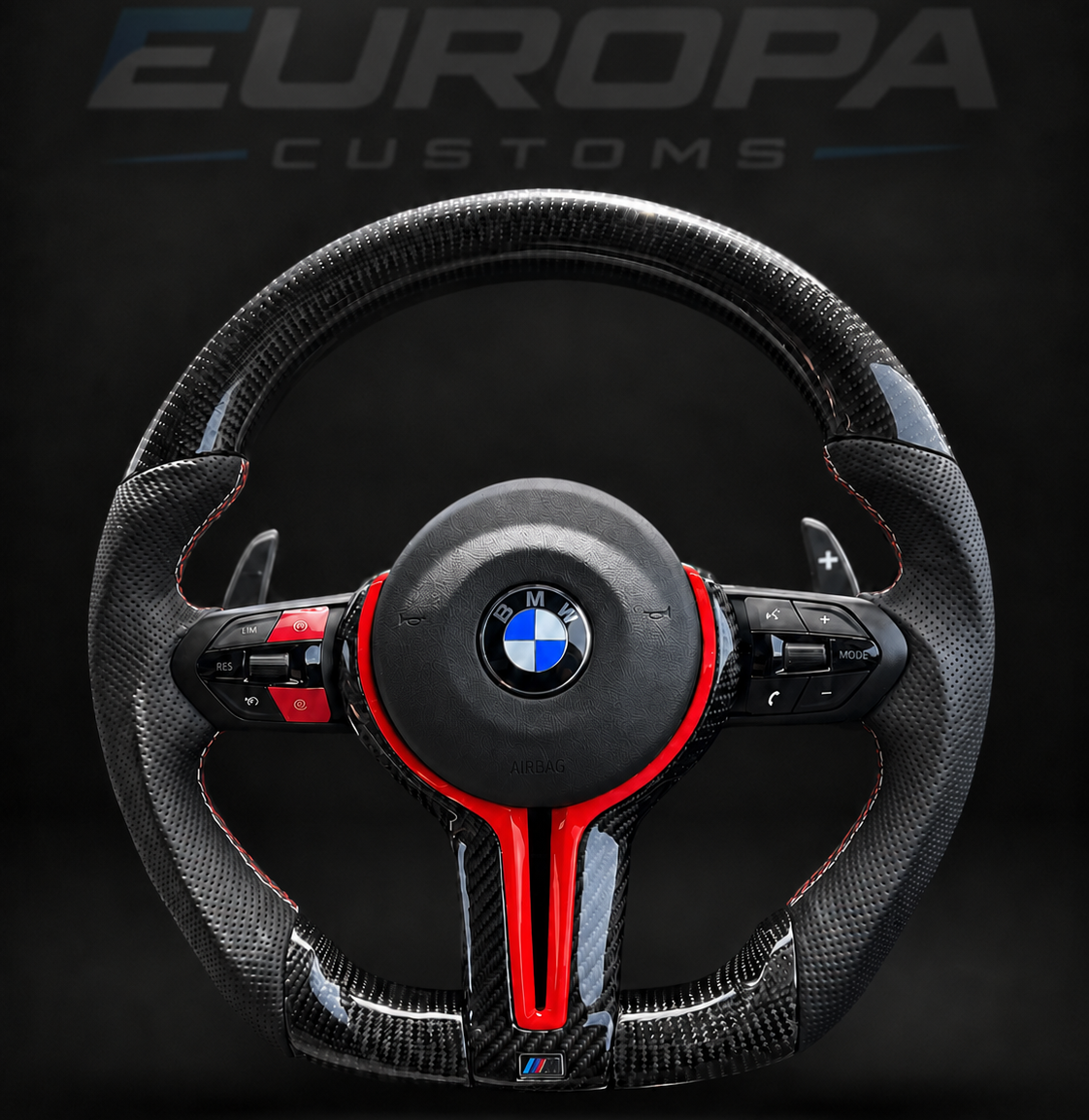 Carbon Fiber Steering Wheel E& F-Series EUROPA CUSTOMS