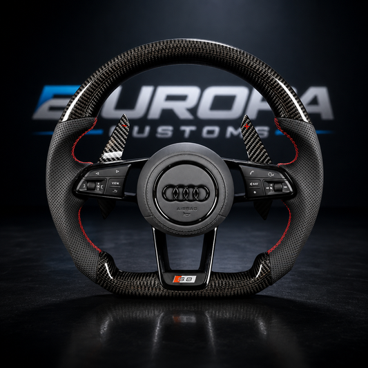 Audi R8 Carbon Fiber Leather Steering Wheel