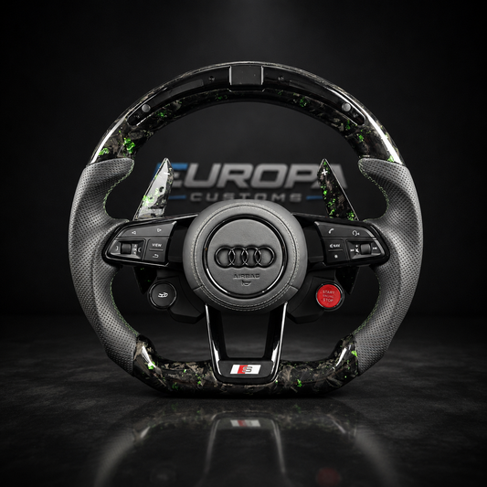 Audi R8 LED Forged Carbon Leather Steering Wheel