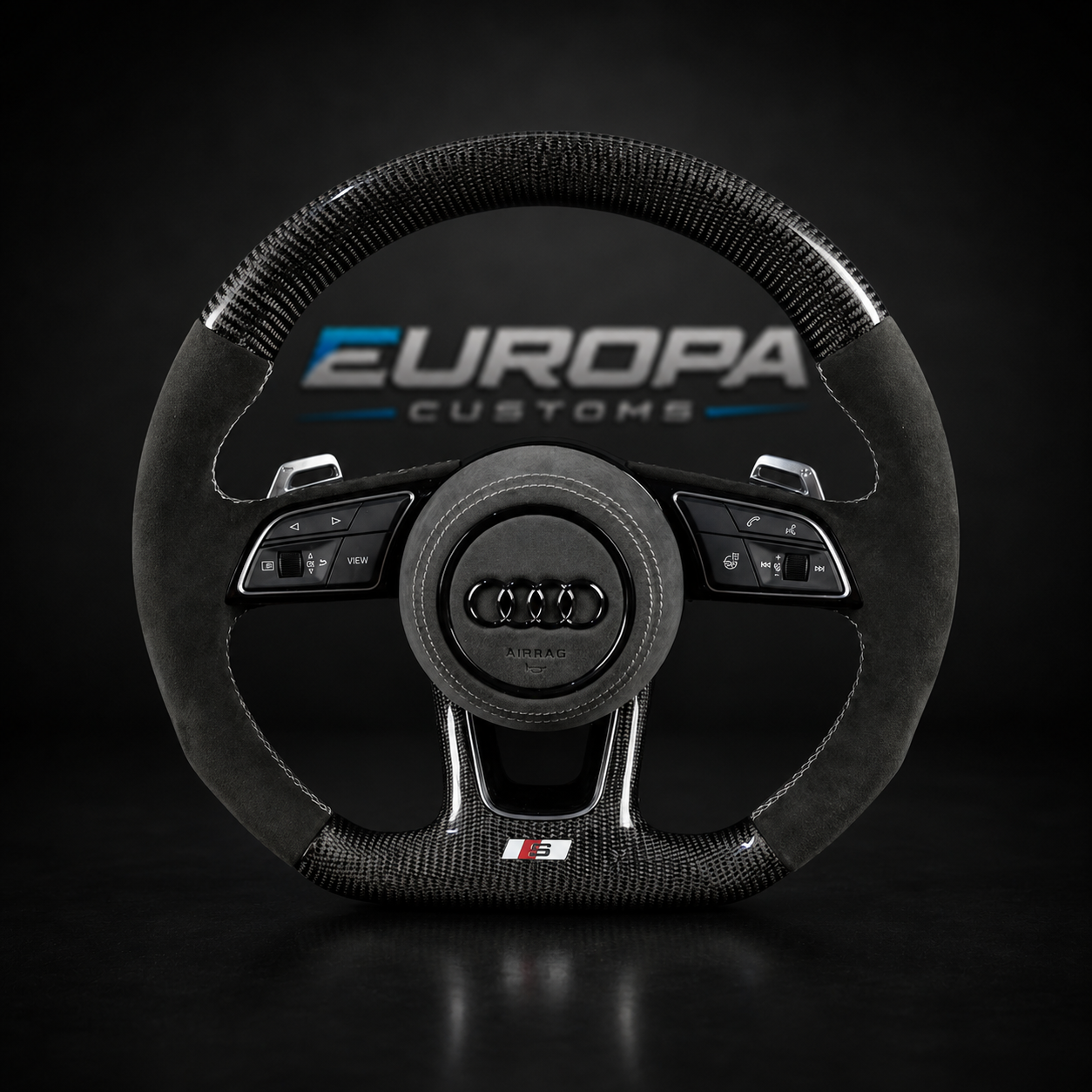 Audi Carbon Fiber Alcantara Steering Wheel for A4 A5 Q5 S4 S5 SQ5 RS4 RS5