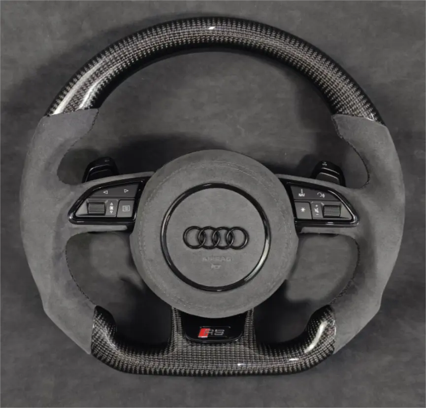 Audi carbon fiber steering wheel by Europa Customs