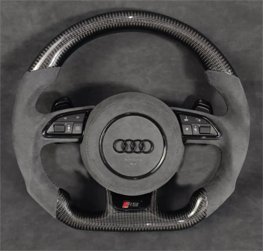 Audi carbon fiber steering wheel by Europa Customs
