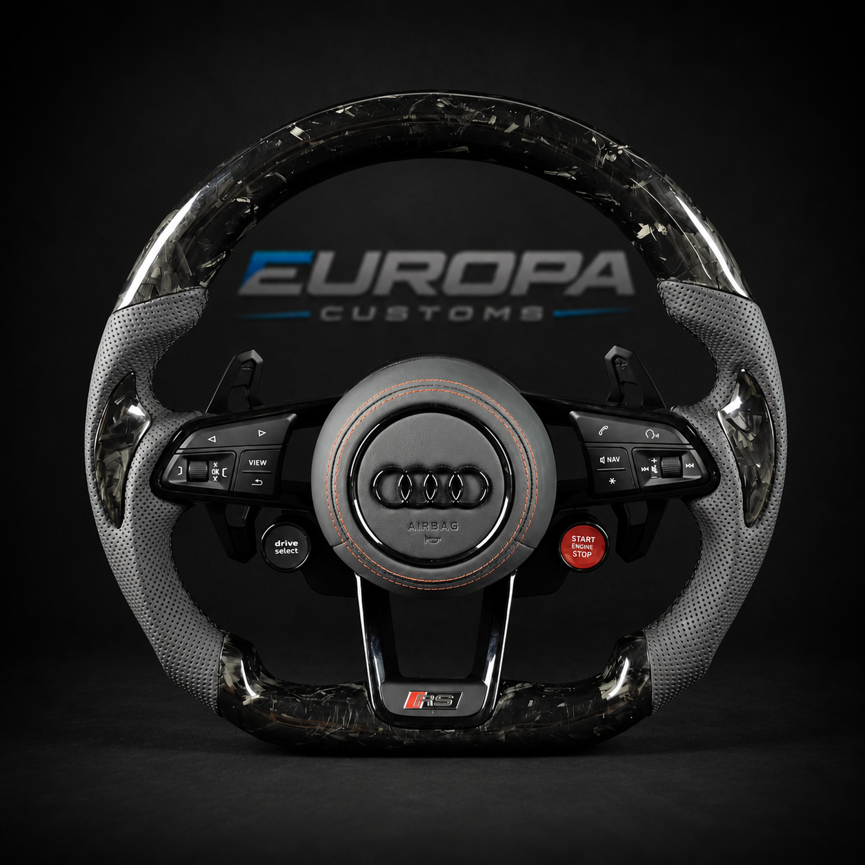 Audi R8 Forged Carbon Leather Steering Wheel