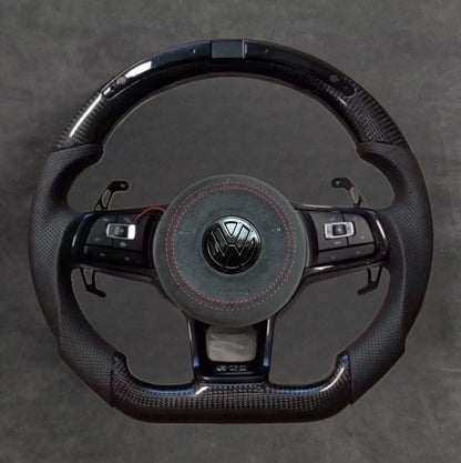 VW carbon fiber steering wheel by Europa Customs