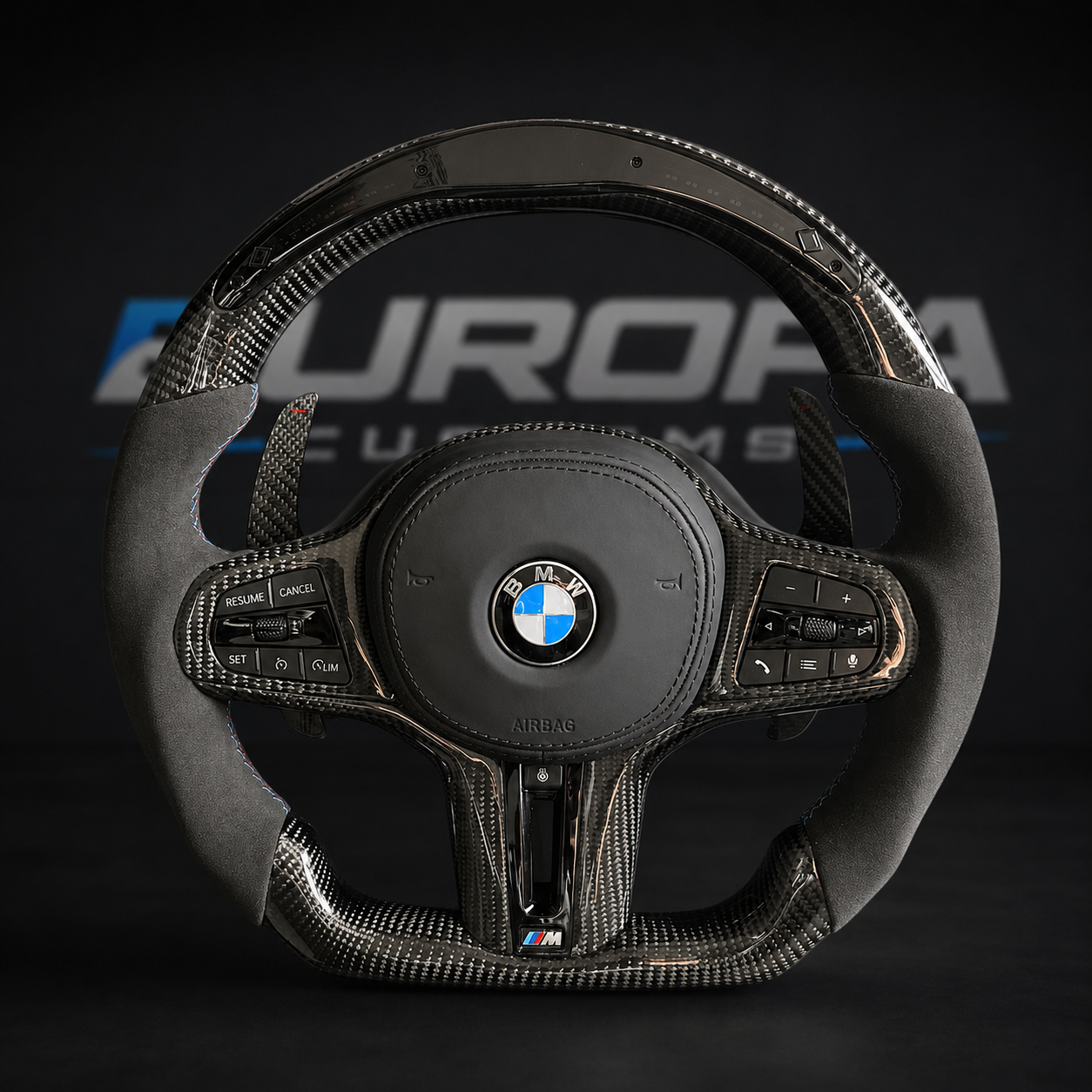 LED Carbon Fiber Steering Wheel M-Performance ULTIMATE CARBON Edition G-Series F91/ F92/ F93/F95/F96/F90 LCI/F87 LCI EUROPA CUSTOMS
