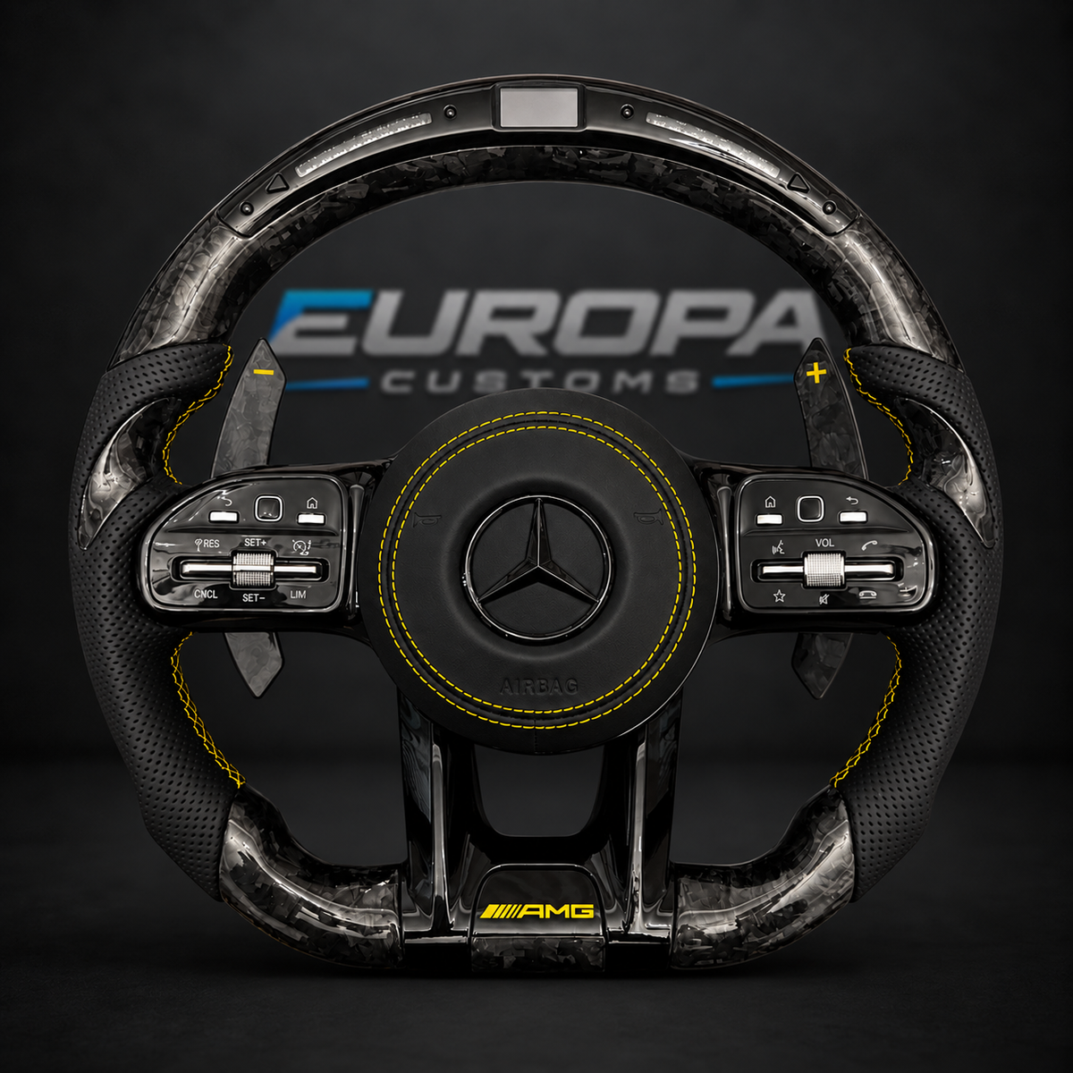 LED Forged Carbon AMG Performance Steering Wheel